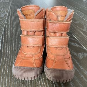 Bisgaard Ellis winter boot with velcro and TEX, cognac, 31 EU - 1 little kid US